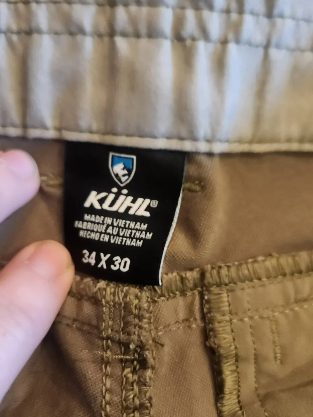 Kühl Men's Khaki Tan Straight Leg Pants 34x30 Outdoor Hiking Workwear